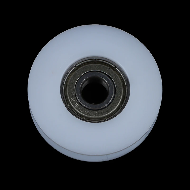 1 PC 8*40*11.5 มม.608ZZ แพคเกจพลาสติกห่อ POM สายเชือกลวดแบริ่งรอกสีขาว U Groove