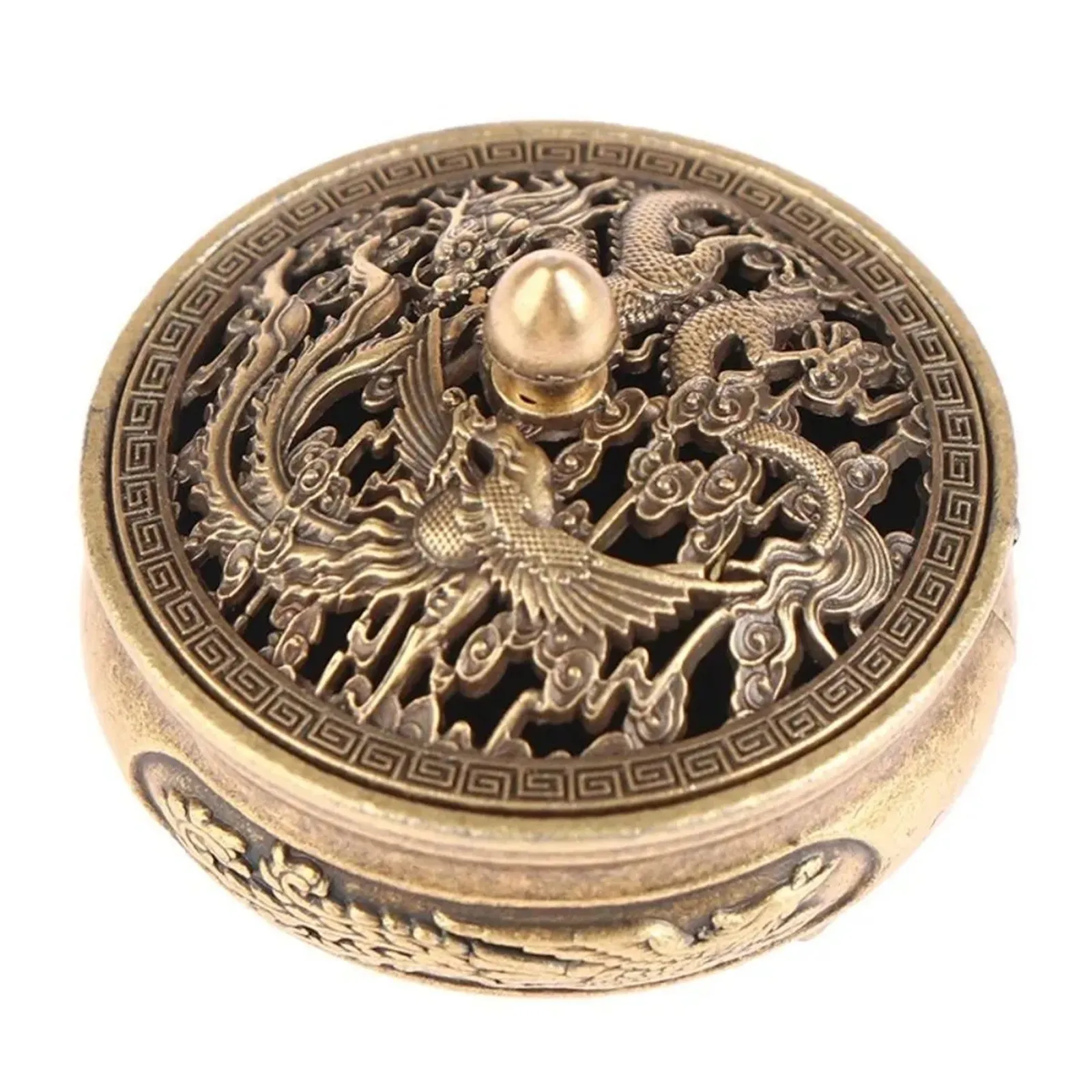 Mini Incense Burner Incense Burner With Hollowed Out Patterns Three Legged Stove Indoor Stove Plate Desktop Home Decoration
