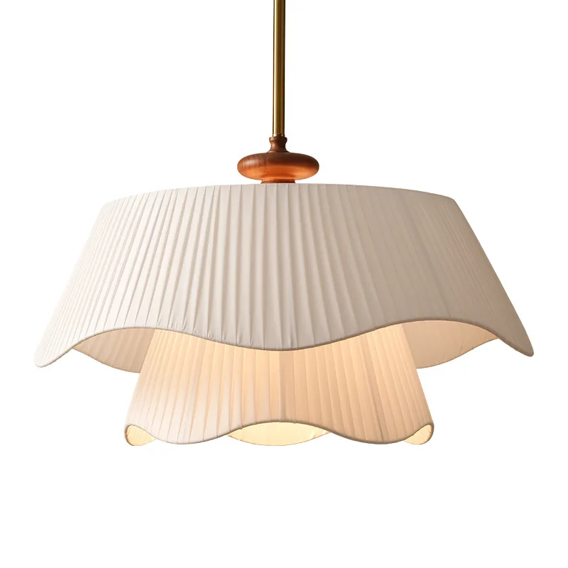 

French, medieval, cream style, large chandelier Internet celebrity living room, dining room, Nordic, fabric art