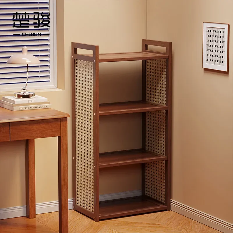 Japanese-style shelves Floor-to-ceiling multi-layer living room Balcony Medieval storage shelves Bookshelves
