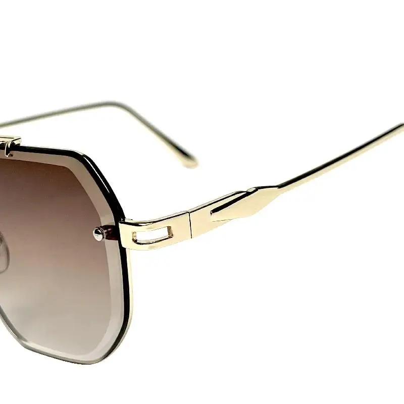 Raute neue Polygon Metallrahmen Herren Sonnenbrille Mode einfache Vintage Frauen Sonnenbrille UV400 Fahren Angeln das beste Geschenk – Detail 15
