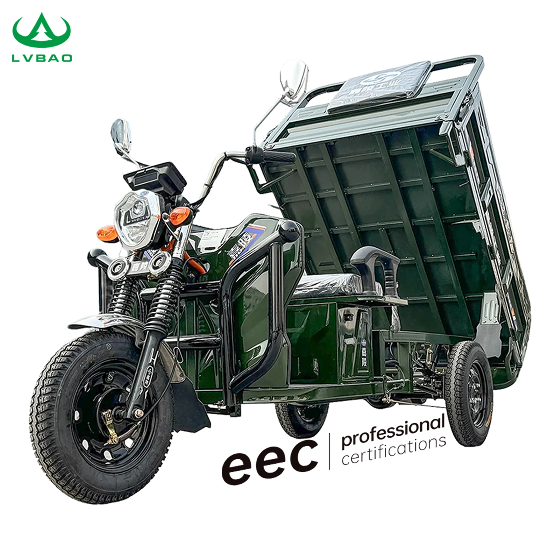 Heavy Duty Electric Cargo Vehicle 1500W High Speed Three Wheel Cargo Bike Truck Cargo Tricycle