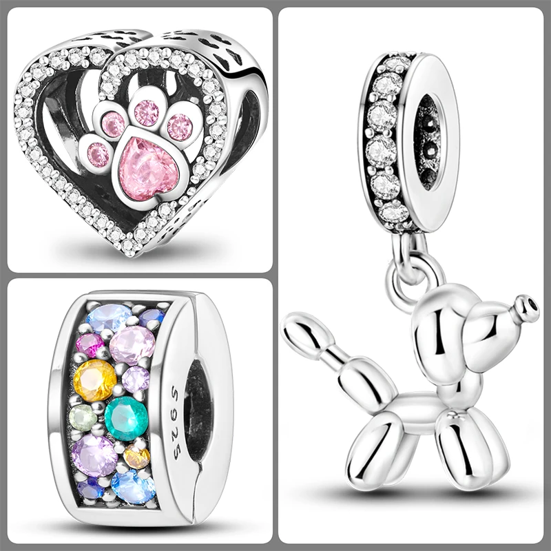 3 Stück 925 Sterling Silber Charm-Perlen-Set Mama Papa Schwester Katze Schmetterling Schleife Liebe Charms für DIY Armband Halskette Schmuckherstellung – Detail 30