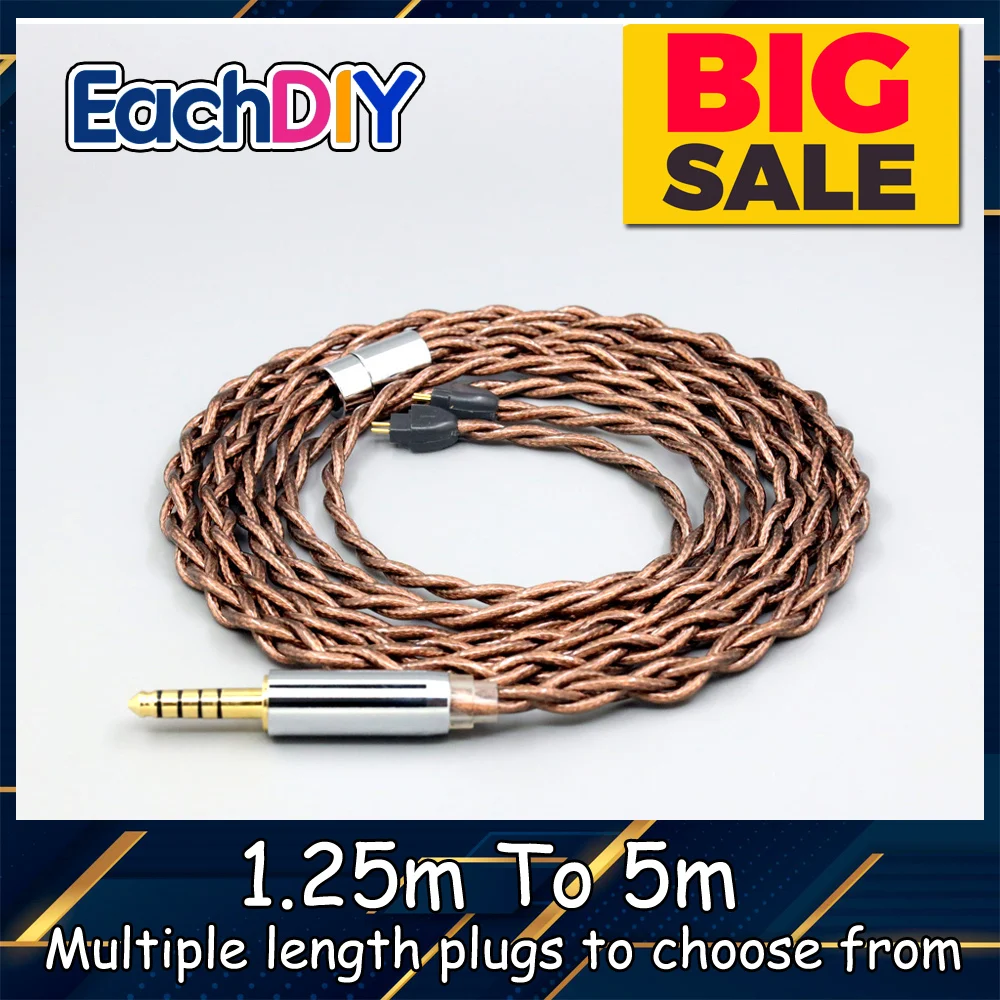 

99% 24k Gold 7n Pure Silver Graphene Shield Earphone Cable For AUDEZE iSINE 10 20 LX LCDi3 LCDi4 LN008552