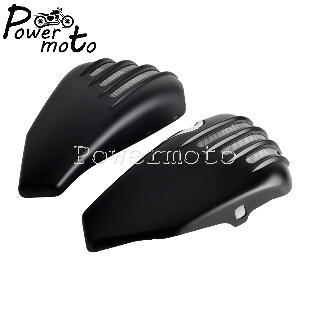 2× Motorcycle Battery Side Cover Fairing Protector For Harley Sportster XL XL1200C XL1200R XL1200L XL1200N XL1200X XL883 C/N/L/R