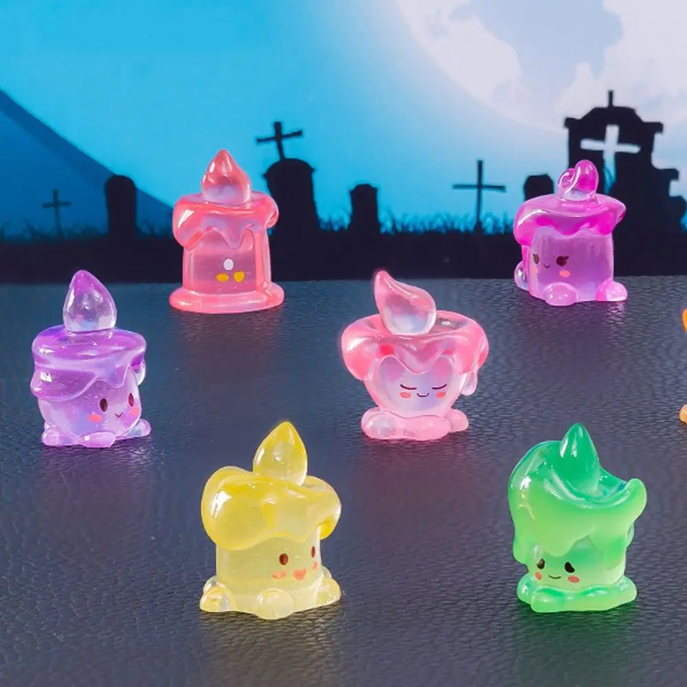 

Colored Halloween Candle Figurine Resin Funny Mini Candle Ornament Mini DIY Decorations Candle Statue Haunted House