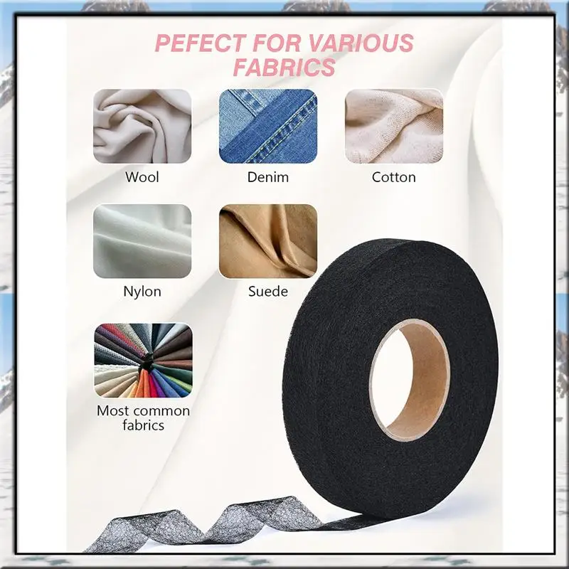 

AA46 Hem Tape - 3/4 INCH X 70 Yards Fabrictape Adhesive With Scissors&Tape Measure - For Clothes A