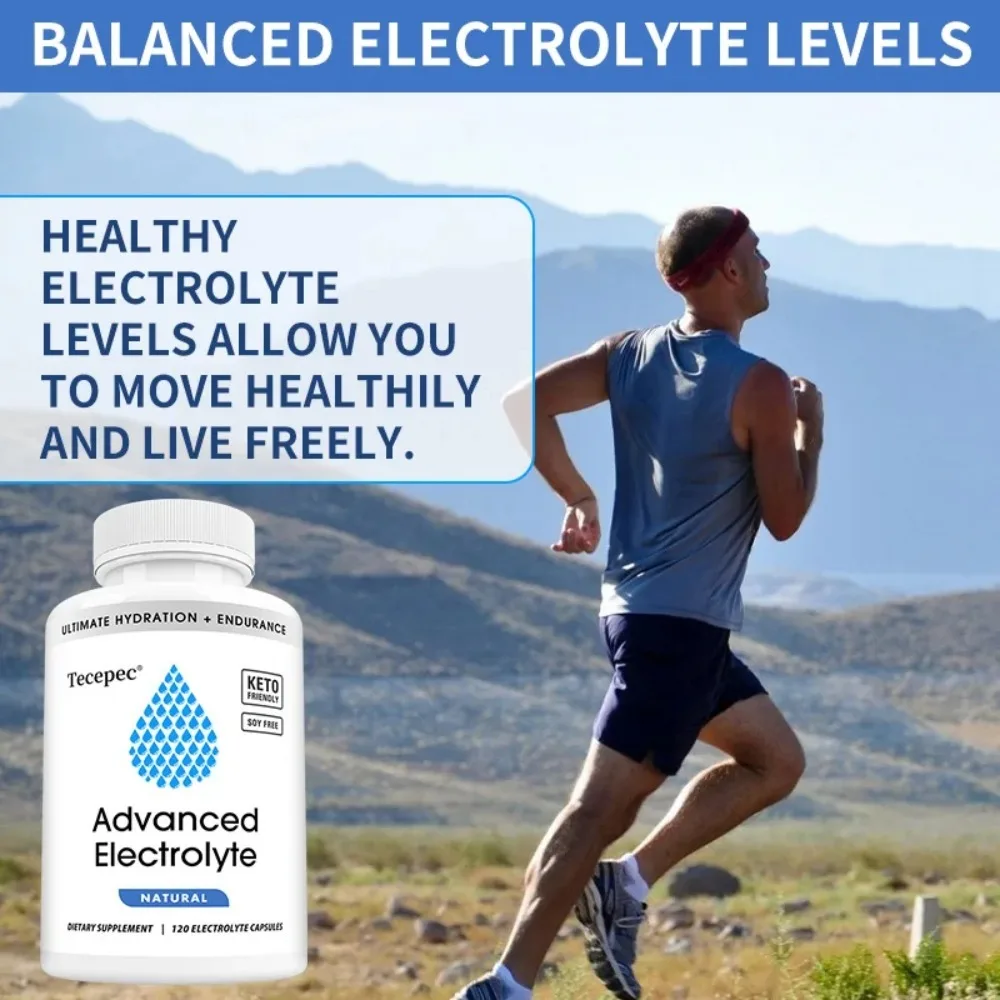 Electrolyte Capsules - Contains Vitamin D, Promotes Electrolyte Balance, Improves Cognitive Function, Relieves Fatigue, Non-GMO