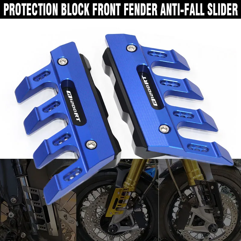 

Motorcycle CNC Accessories Mudguard Side Protection Block Front Fender Anti-Fall Slider With logo Fit For R1200RT R 1200RT