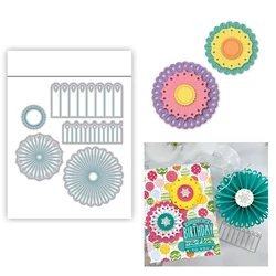 2024 New 3D Rosette Circle Metal Cutting Dies and Scrapbooking For Greeting Card Making no Clear Stamps