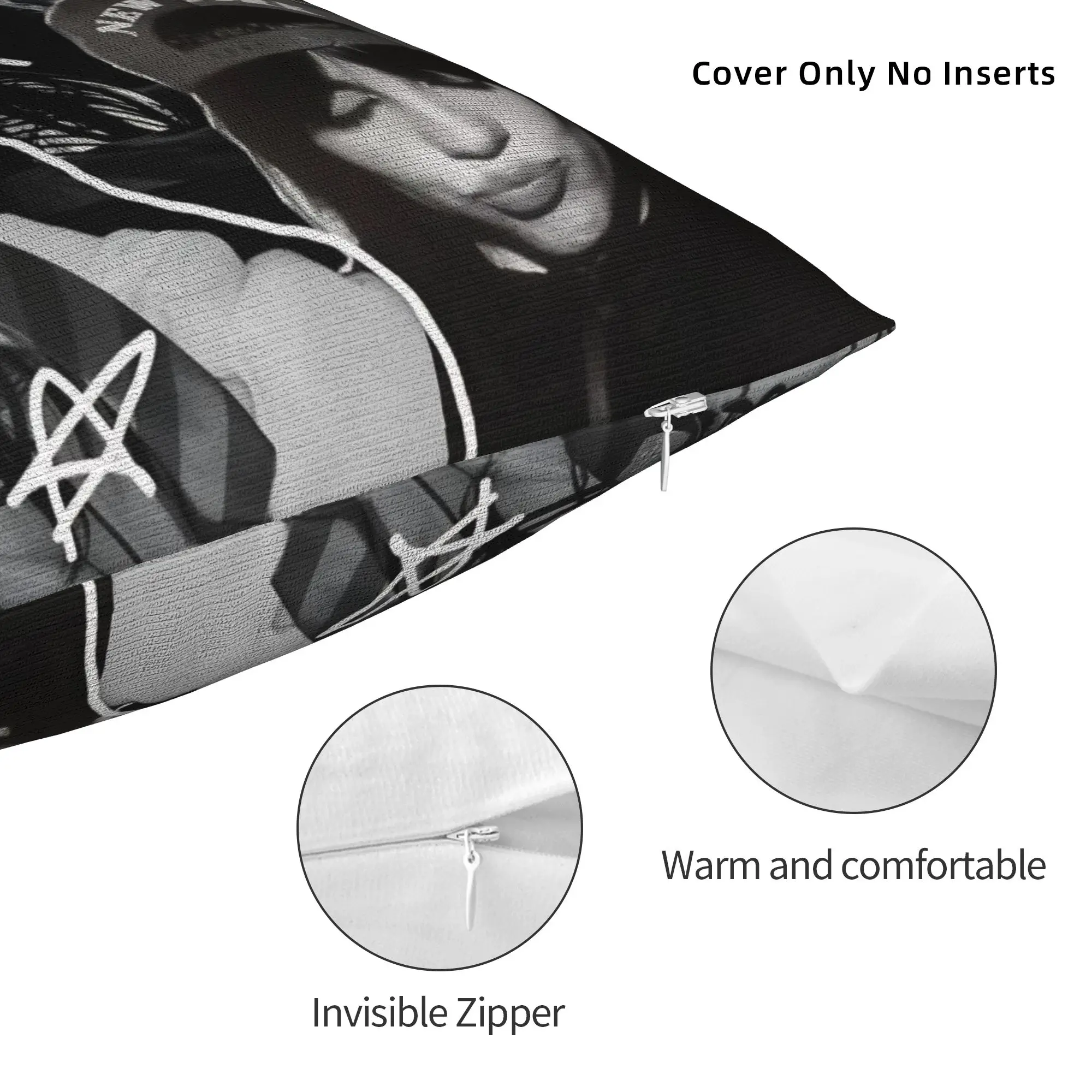 American Singer B-Billie E-Eilish Square Pillow Case Polyester Cushions for Sofa Casual Pillowcase