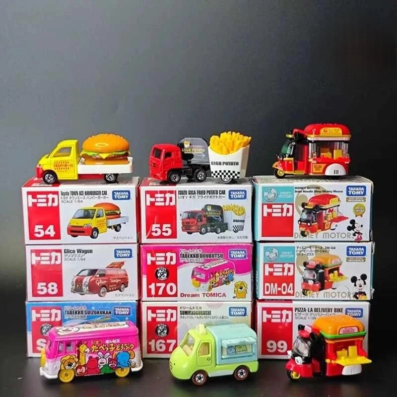 

Takara Tomy Tomica Diecast Alloy Car Food Delivery Truck Hamburger Fries Glico Coffee 1 64 Scale Collectible Model For Adult