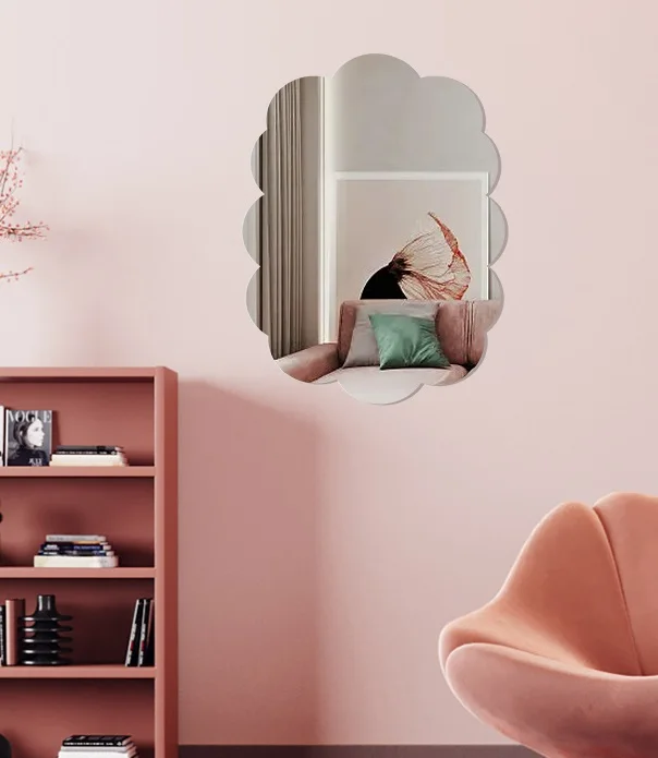 10 Mirror Decorative Acrylic Cloud Sticker Rooms 30x20cm