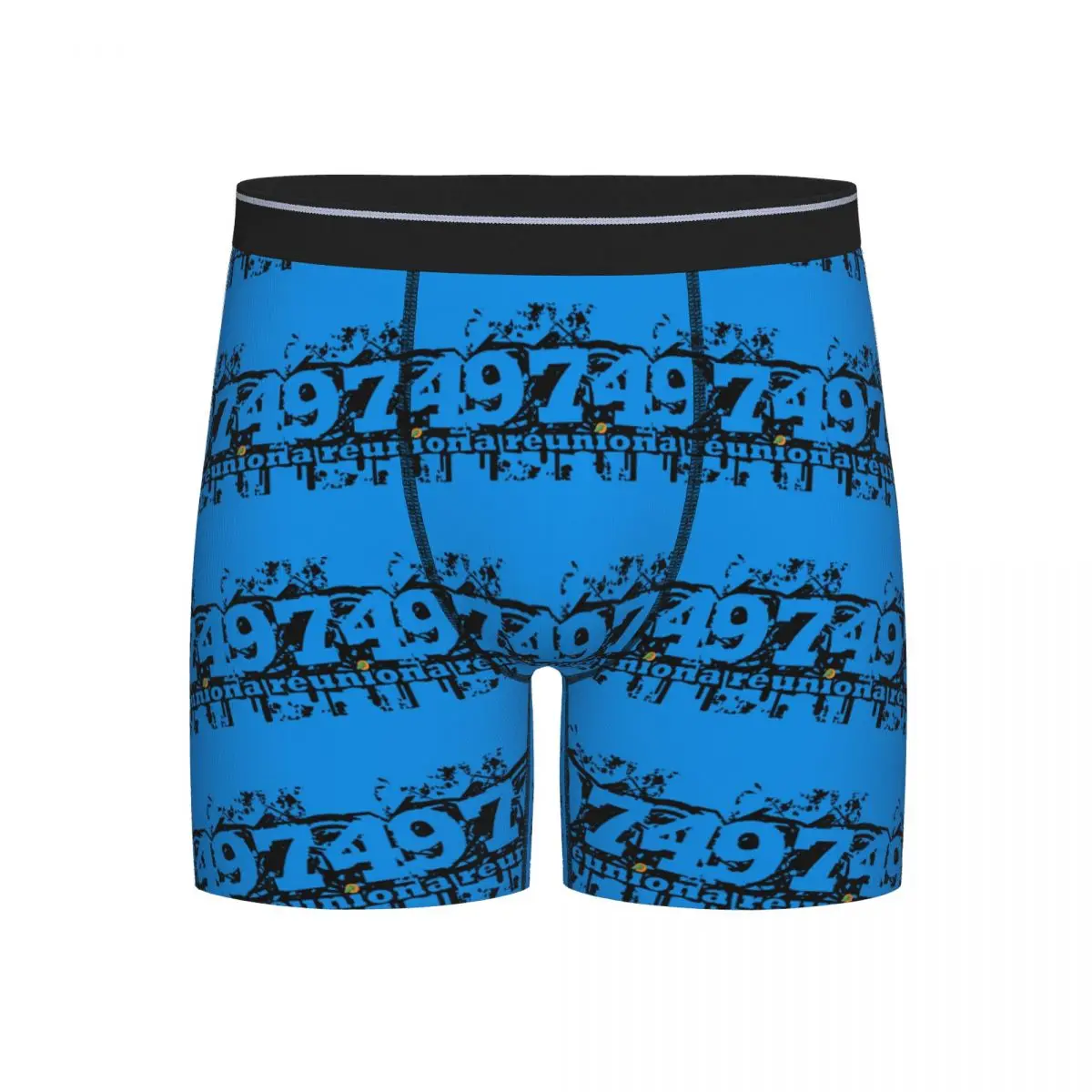 

Long Boxer Underpants Shorts 974 Reunion Island Flag Panties Men Soft Underwear for Homme Man Boyfriend Gifts