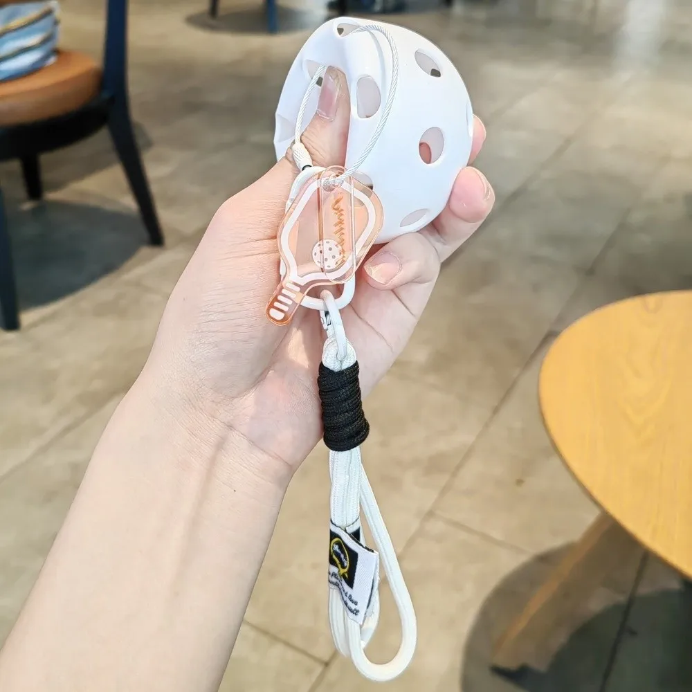 Fashion Acrylic Pickleball Paddle Keychain Detachable with Lanyard Pickleball Key Ring Pickleball Racket Pendant Bag Accessories