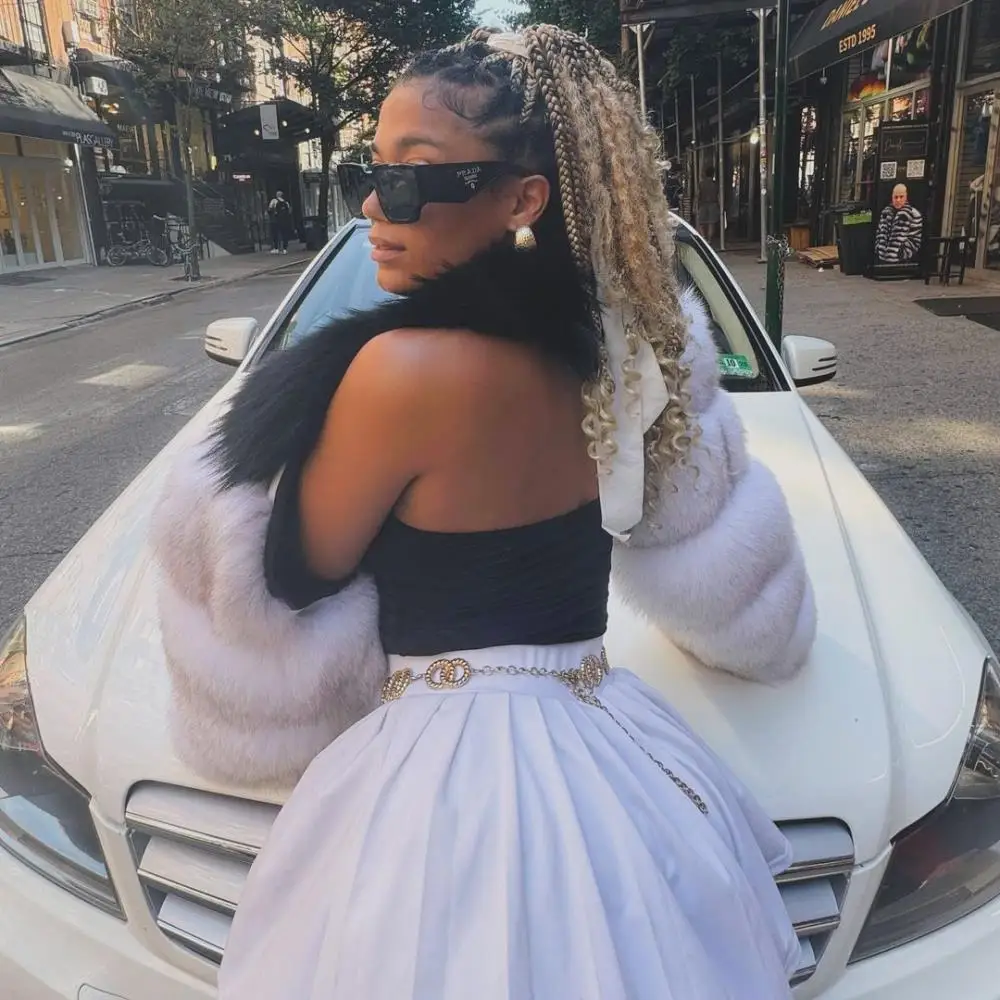 Fashion Short V-Neck Natural Fox Fur Coats For Women Winter Luxury Color Stitching Real Fox Fur Jacket Woman Outwear Fur Coat