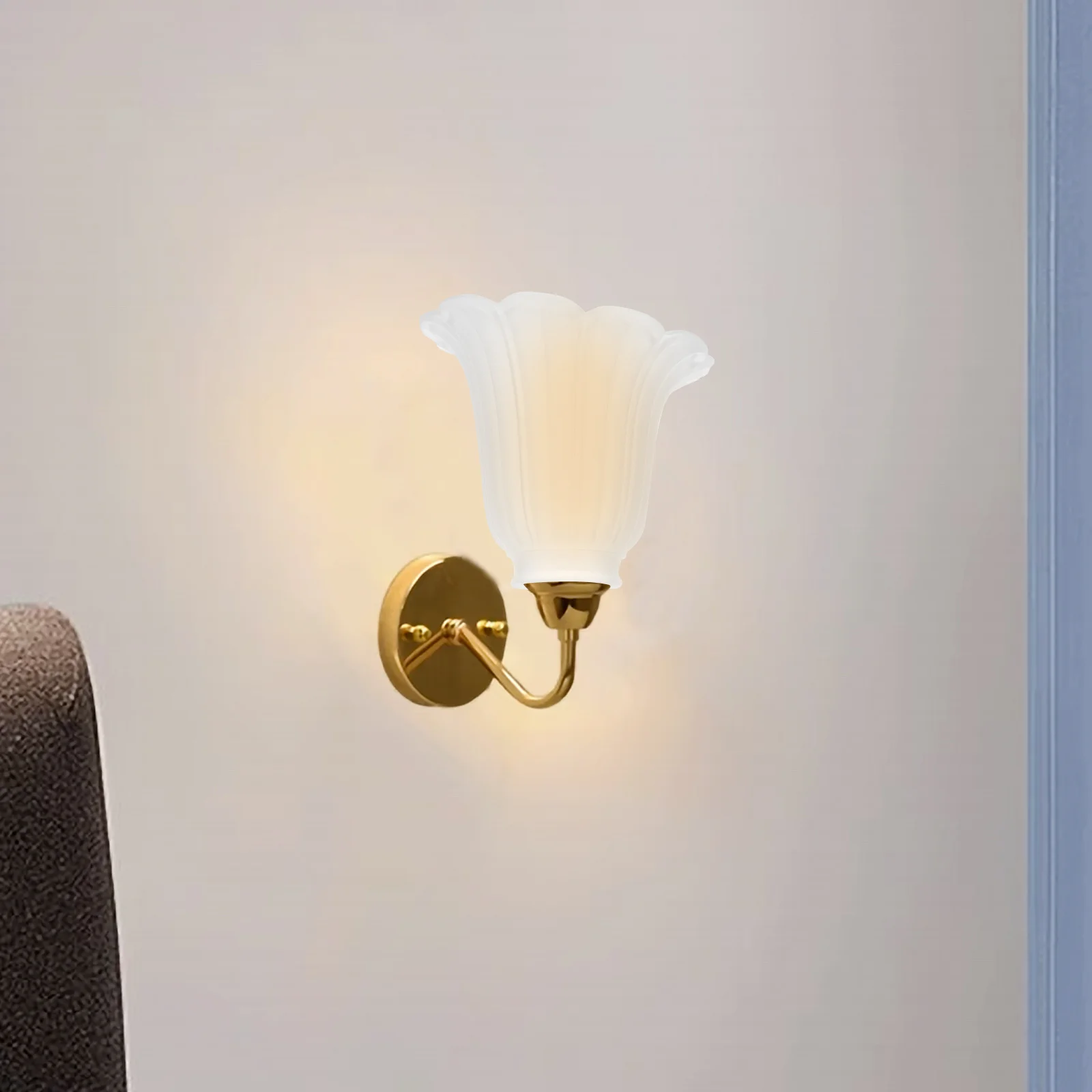 غطاء مصباح زجاجي فريد من نوعه، آمن وعملي للاستخدام طويل الأمد لتركيبات الإضاءة الزخرفية المنزلية، عاكس الضوء الصغير #5