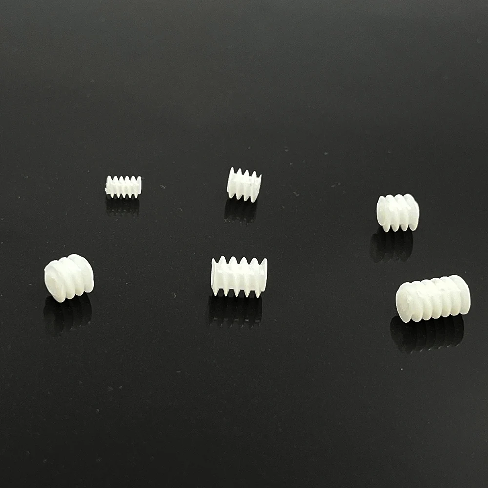 5pcs/lot 3.5mm/5mm/6mm Worm Gear Plastic Gear Toy RC Model Car 1mm/2mm Shaft Motor Transmission Pinion Gear Helical Gears