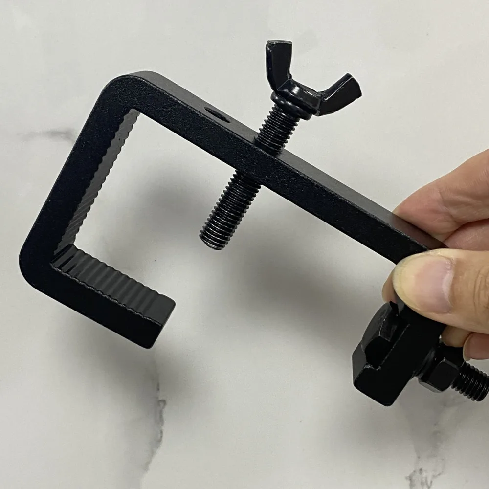 Aluminum Clamp For Square Tubes 30-55mm Square Pipes Mount Clamps Stage Truss Lighting Stand Hooks Load 80KG DJ Audio Fixtures