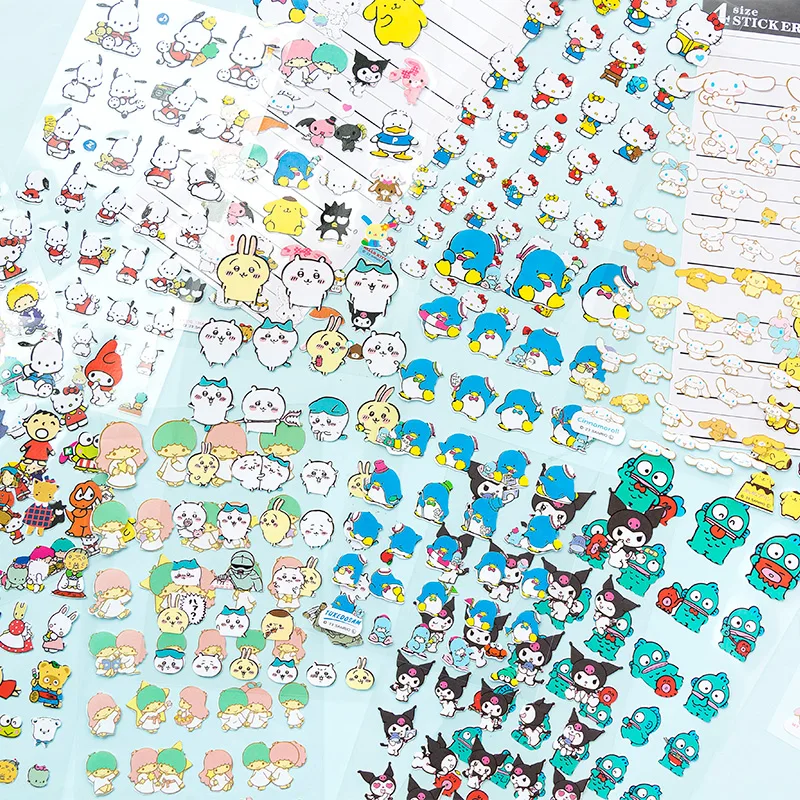 Imagem -04 - Sanrio Hangyodon Keroppi Washi Adesivos Pinguim Kawaii Faça Você Mesmo Diário Papelaria Decorativa Álbum Adesivo Etiqueta da Vara 60 Pcs por Lote