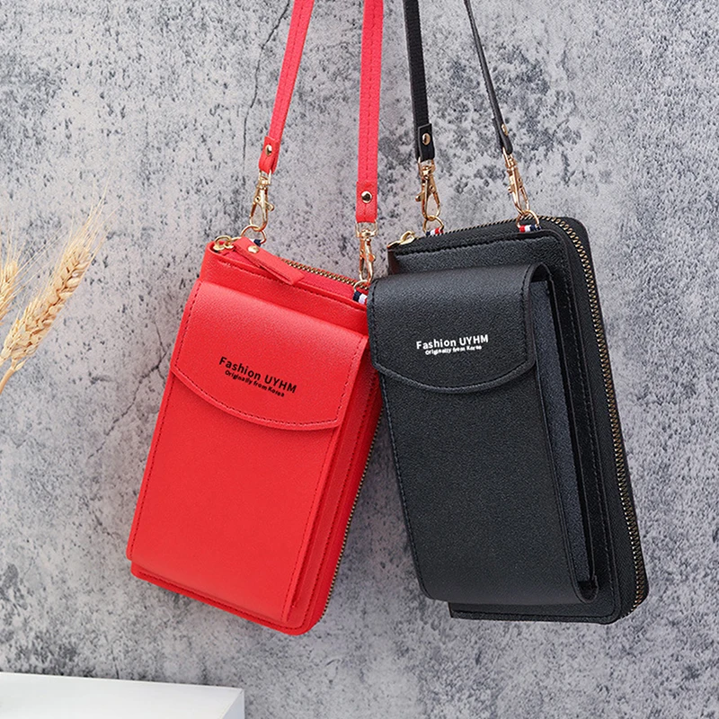 Fashion Single Shoulder Crossbody Cell Phone Bag Mini Versatile Satchel Multi Card Position Card Bag Purse