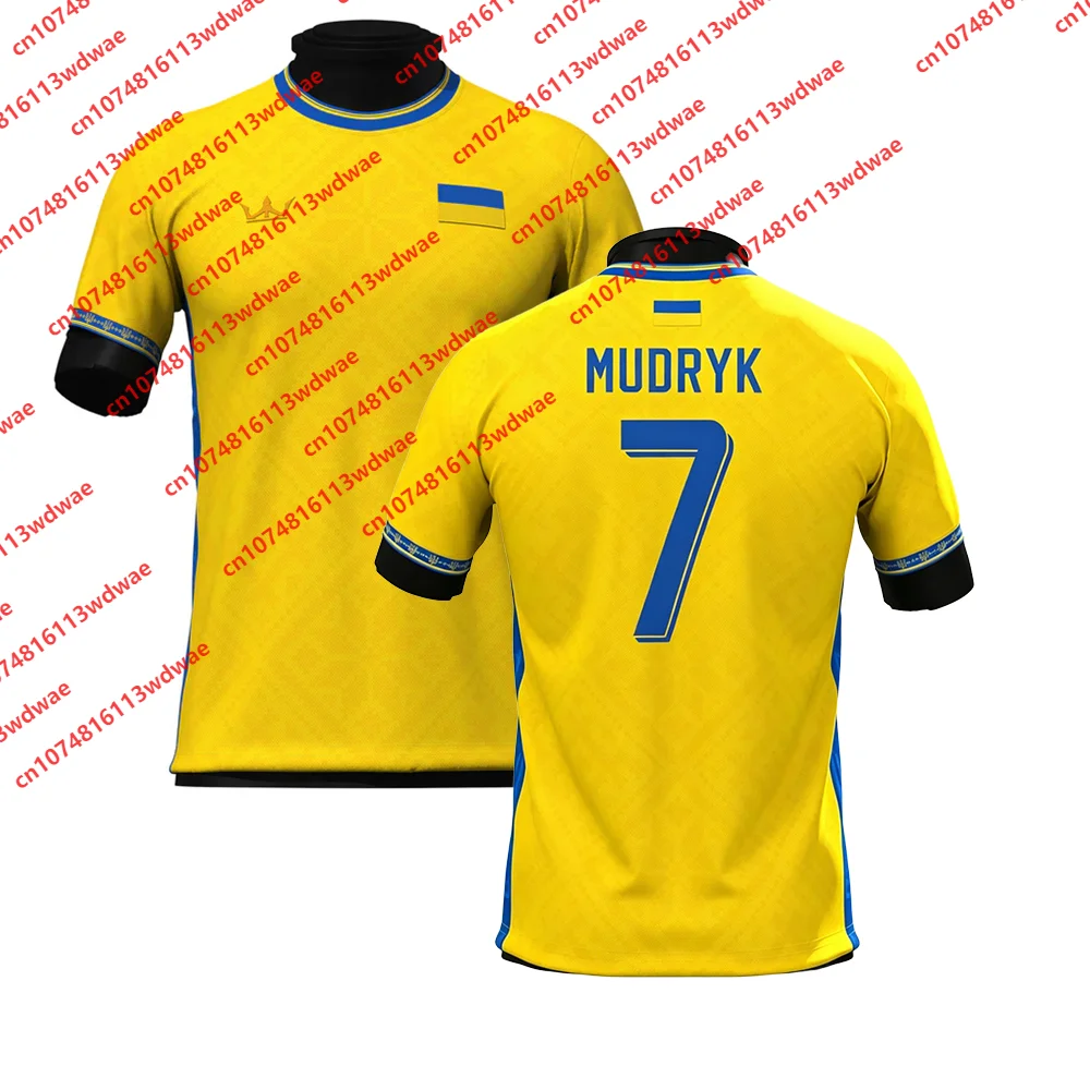 Ukraine Style clothing Football Jersey Quick-Drying MUDRYK 7 Jersey Outdoor football Jersey Tracksuit Special Edition Kid Tee