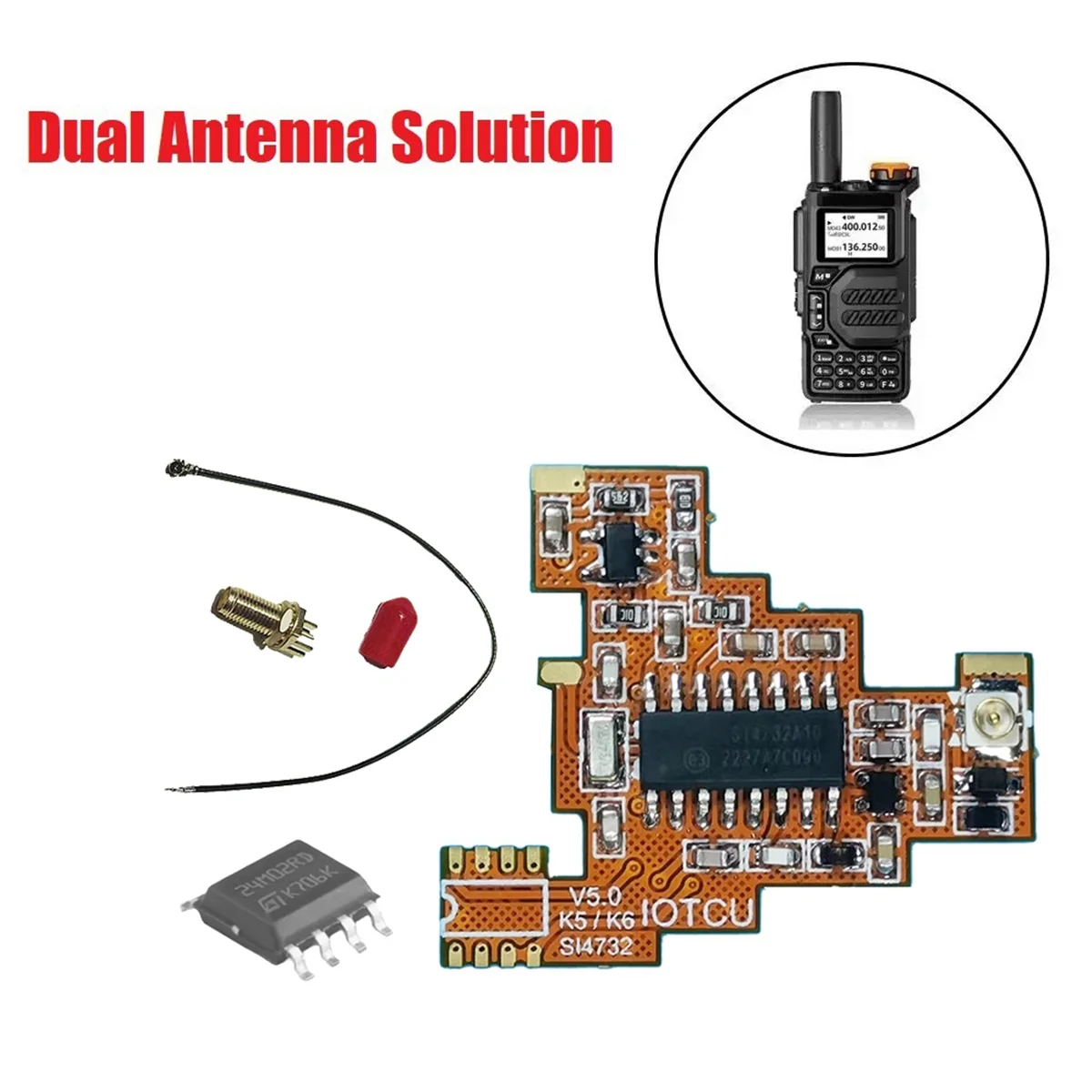 2PCS SI4732 V5.0 FPC Module+2M Chip for Quansheng UV K5 K6 HF Shortwave Full Band Reception/Single Sideband Reception XQ