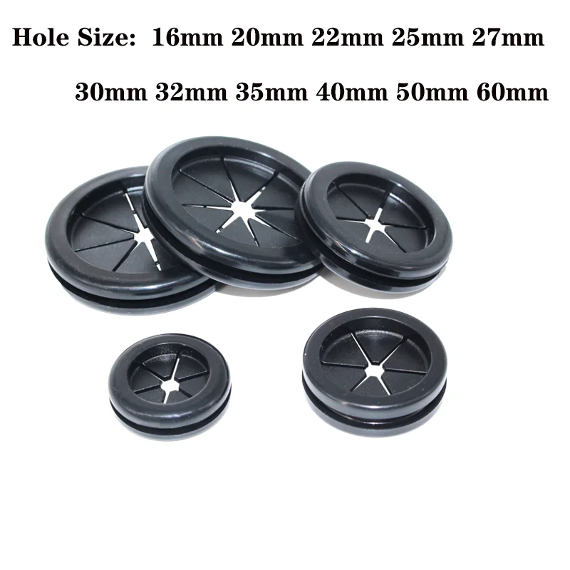 5/10pcs Rubber Grommet Blanking Hole Firewall Hole Plug Electrical Wire Gasket Black Parts 16mm 20mm 22mm 25mm 28mm 30mm to 60mm