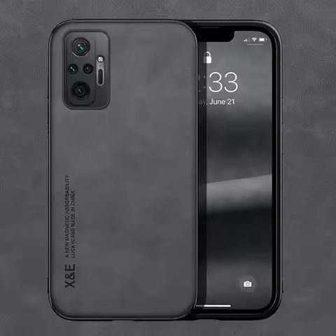 Leather Magnetic Case For Xiaomi Redmi Note 10 9 11 Pro Max 11S 10S 9S 12T 11T 14T Note10 POCO X3 NFC F3 Cover Support Car Mount