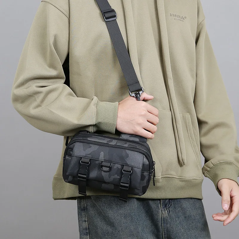

Легкая многоэтажная мужская сумка через плечо с регулируемым плечевым ремнем Paul New Sle Street Trend, камуфляжная сумка из полиэстера