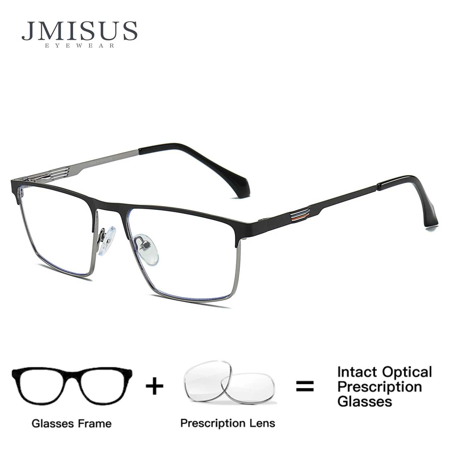 

﻿JMISUS 2025 New Arrivals Square Prescription Glasses Men Business Progressive Eyewear Plastic steel Custom Optical Eyeglasses