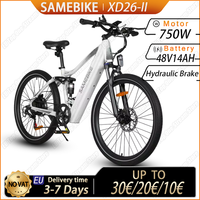 SAMEBIKE XD26 Electric Bike 750W Brushless Motor 48V14AH Lithium Battery Hydraulic Brake Electric Bicycle 26 Inch Tire E-bike