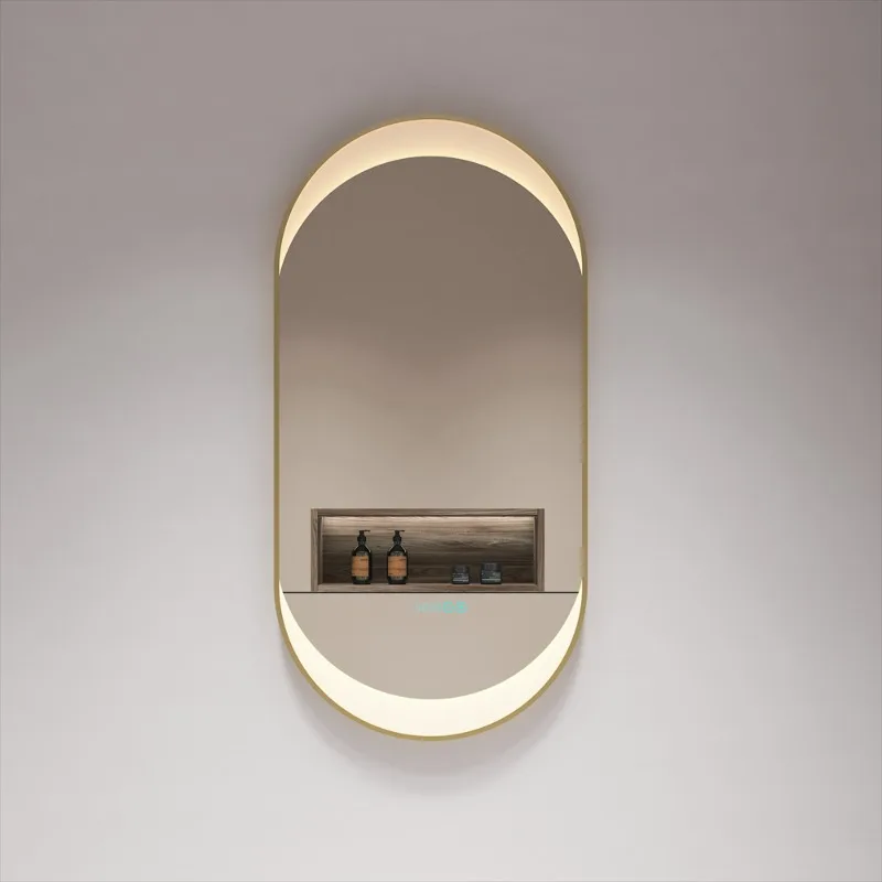High-Value Hotel Smart Mirror, Wall-Mounted Anti-Fog Sensitive Touch Sensor Screen, Bathroom Soft Light LED Illuminated Mirror