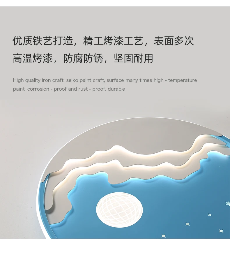 

Современные светодиодные потолочные светильники Moon Star для спальни, кабинета, детской комнаты, синяя люстра для девочек, мальчиков, малышей, круглый потолочный светильник в форме облака