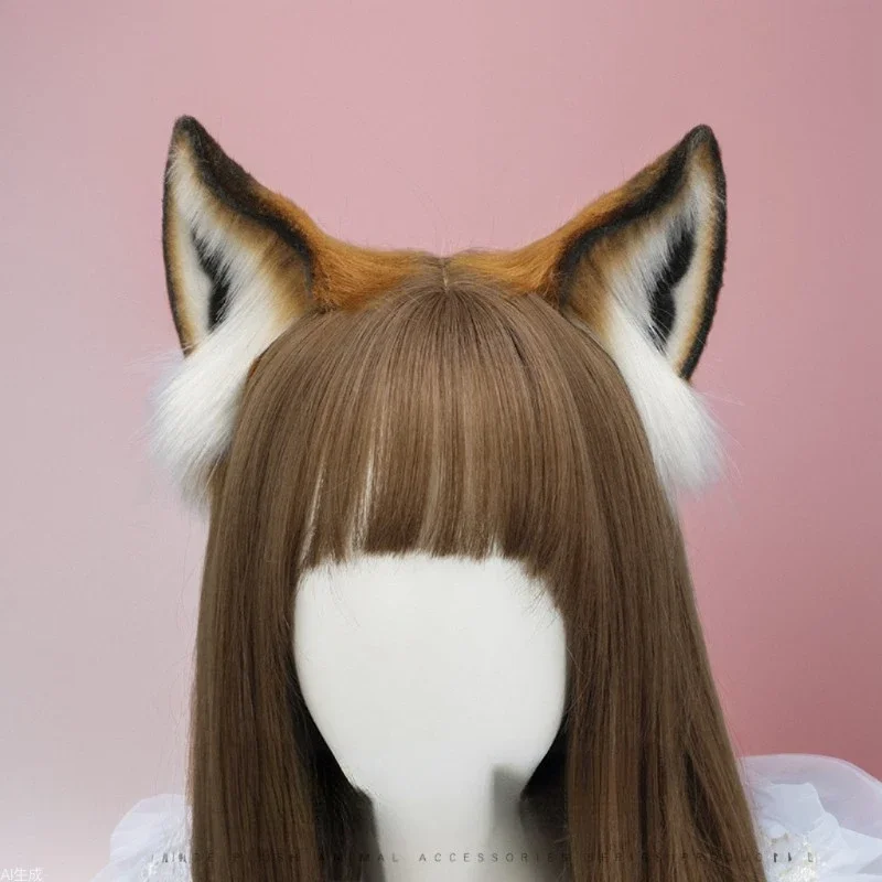 Women Animal Wolf Ears Party Club Headdress Plush Hairband Furry Lolita Headband Anime Halloween Christmas Cosplay Accessories