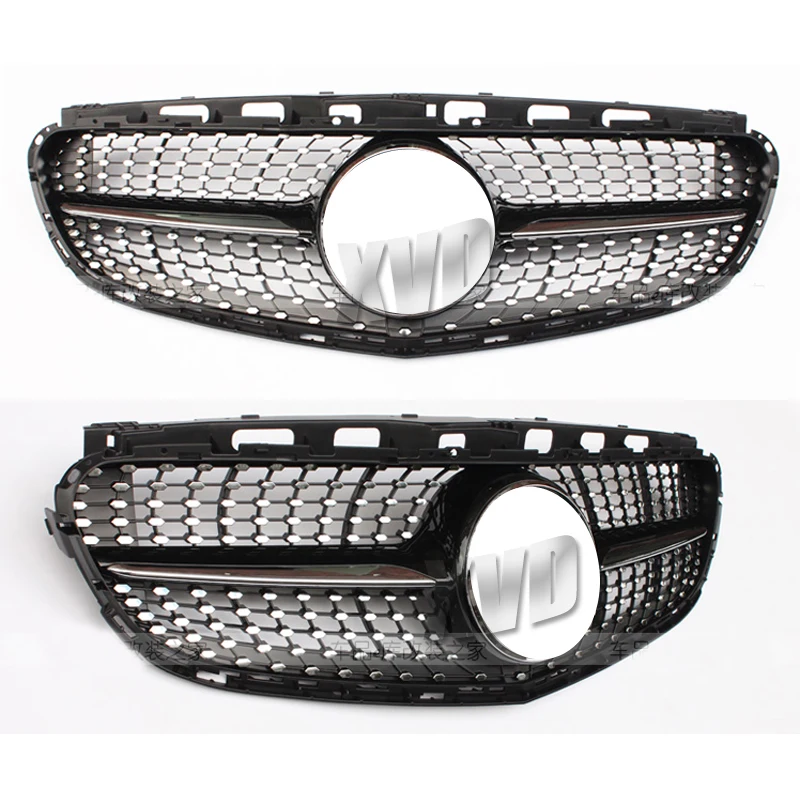 Front Bumper Diamond Grille for Mercedes 2013-2016 E Class facelifted 4-Door Saloon W212