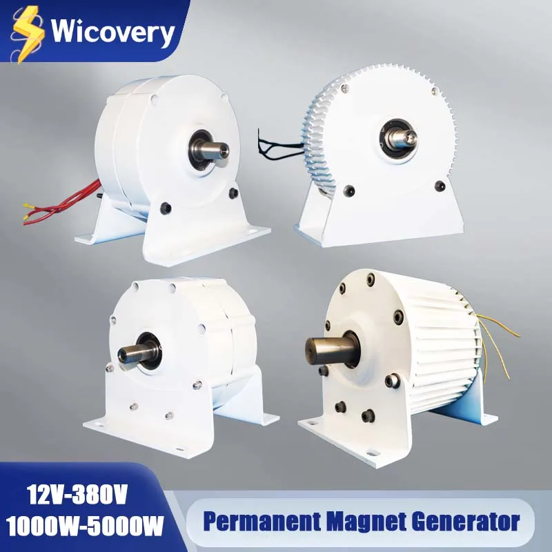 1KW 2KW 3KW 5KW Electric Generator Wind Turbine Water Turbine 12V 24V 48V 96V 220V Gearless Permanent Magnet Generator For Home