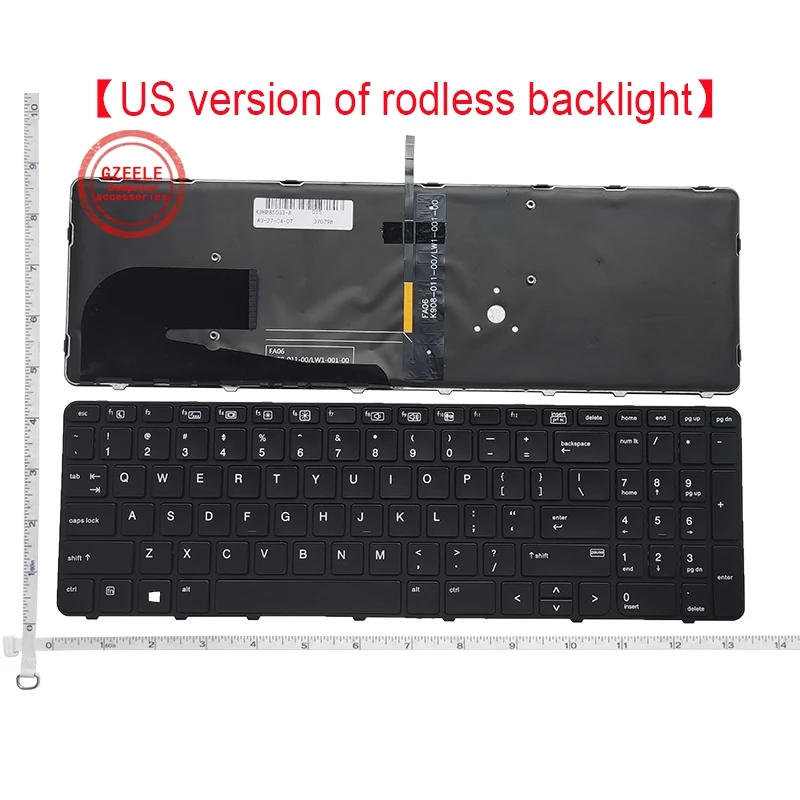 Imagem -02 - Teclado Portátil sem Retroiluminação sp us ru hp Elitebook 850 g3 850 g4 755 g3 Zbook 15u g3 g4 us Inglês