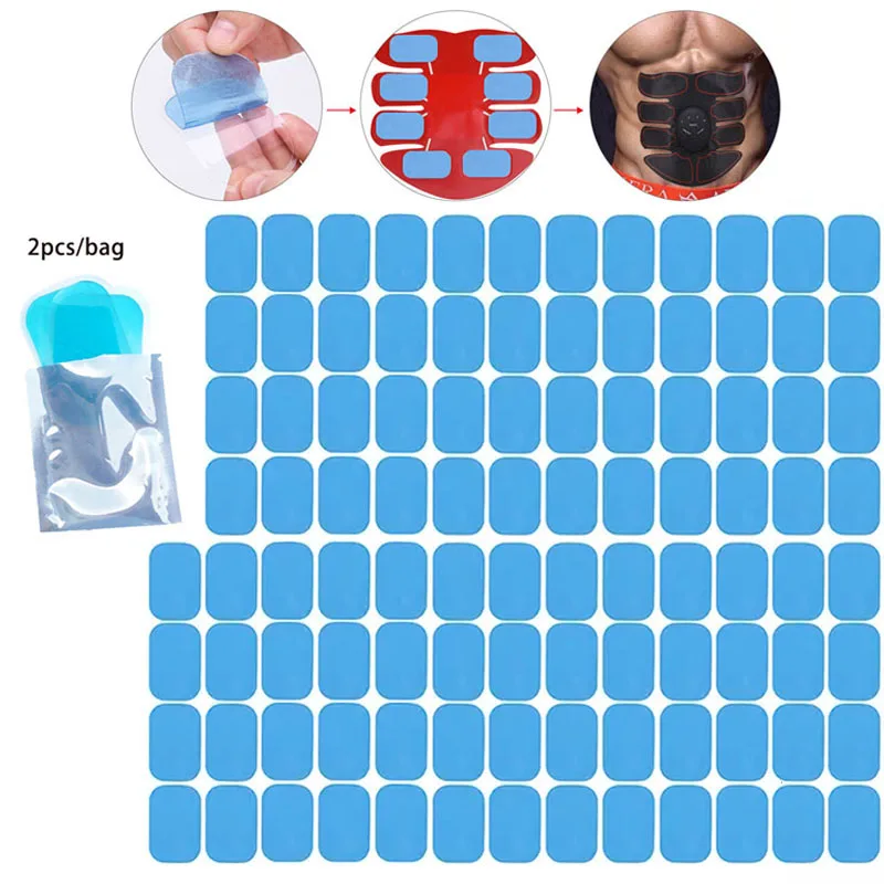 100/50Pcs Replacement ABS Gel Pads EMS Abdominal Muscle Stimulator Hydrogel Gel Patch Fitness Abdomen Massage Trainer Sticker