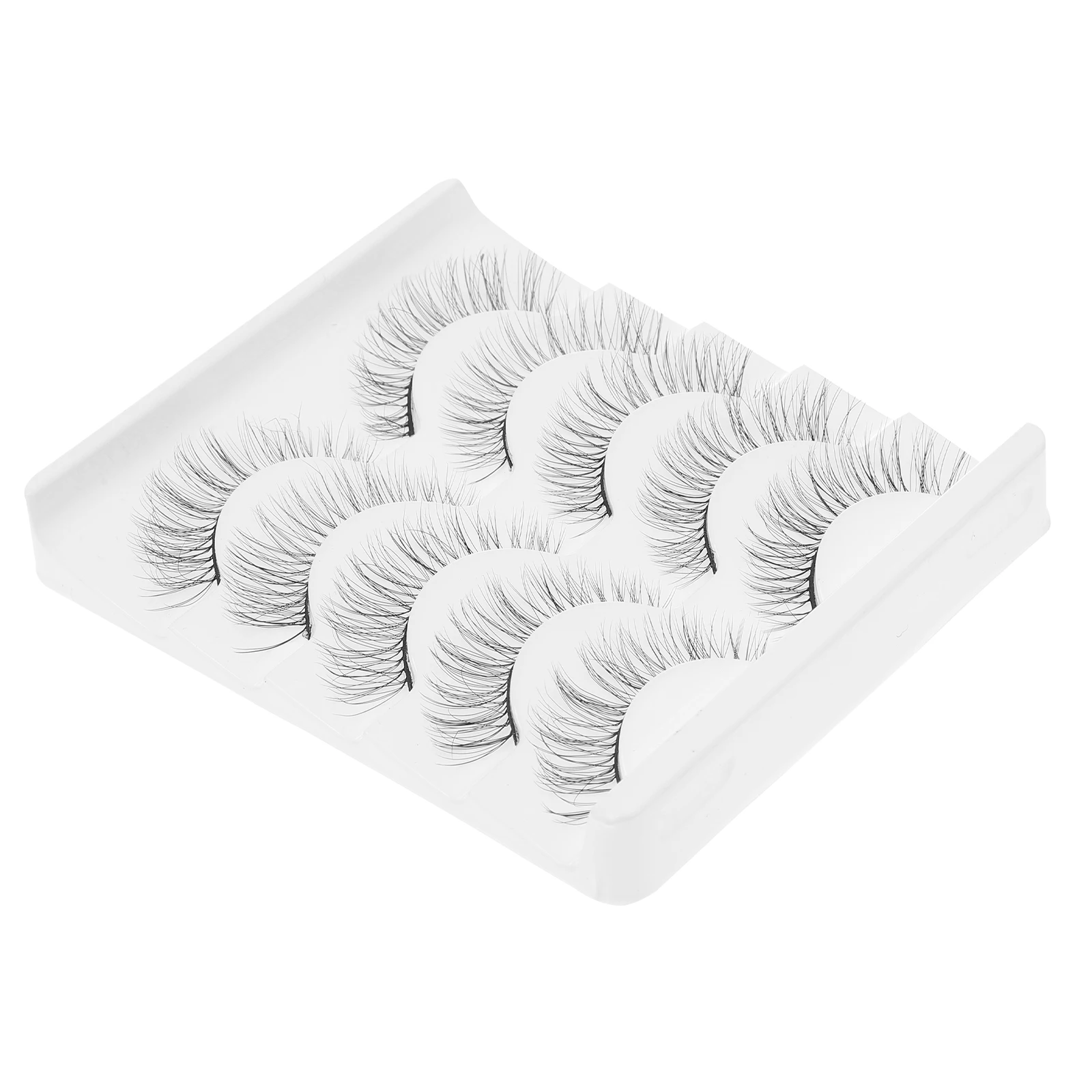 

5 Pairs Black 3D False Eyelashes Natural Chemical Fiber Fake Lashes for Makeup Wedding Party Occasions Photography Show