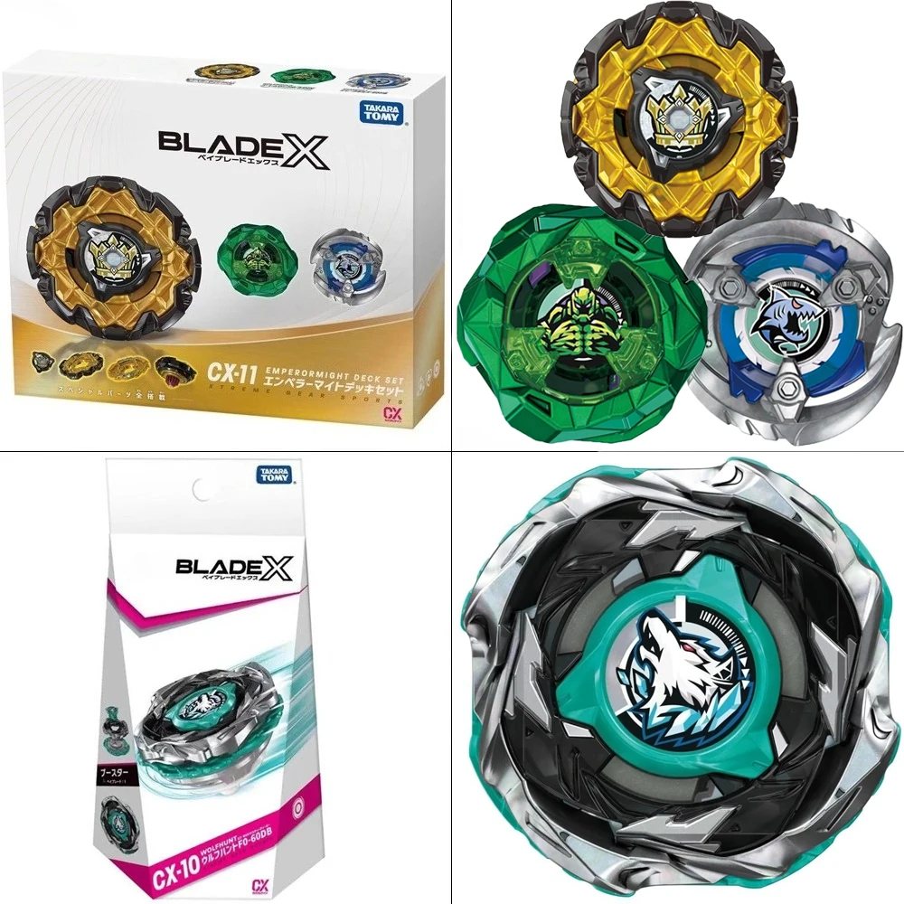 

Takara Tomy Bey X CX-11 Emperor Mite Deck Set BLADE CX-10 Booster Wolf Hunt F0-60DB