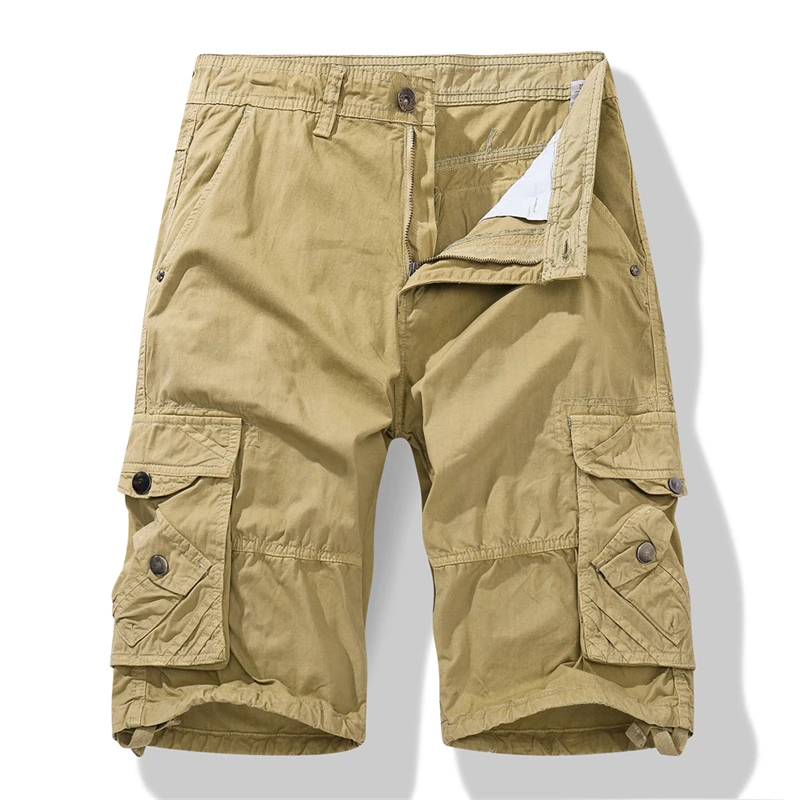 For 2024 Summer New Mens Casual Trouers Green Black Shorts Military Cargo Work Man Short Pants OverSize 30 38