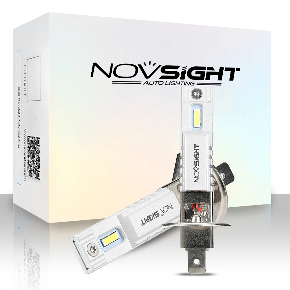 NOVSIGHT LED fendinebbia H1 lampadine fendinebbia 2000LM 6000K bianco 60W lampadine per Auto Mini dimensioni Plug and Play accessori Auto