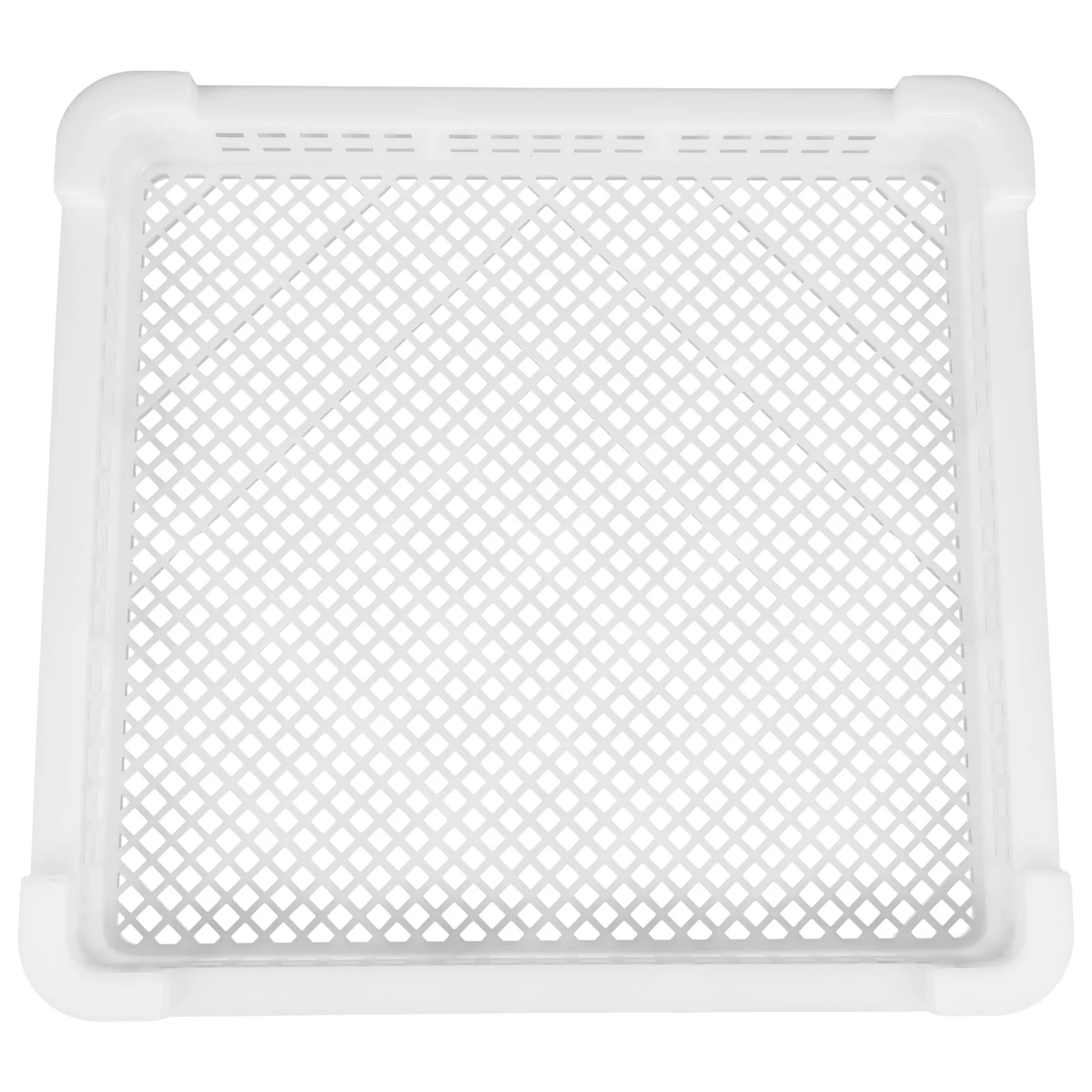 

Single Tray for Food Drying Seafood Refrigeration Hollow Plastic Tray Draining Holes Kitchen Restaurant Supply
