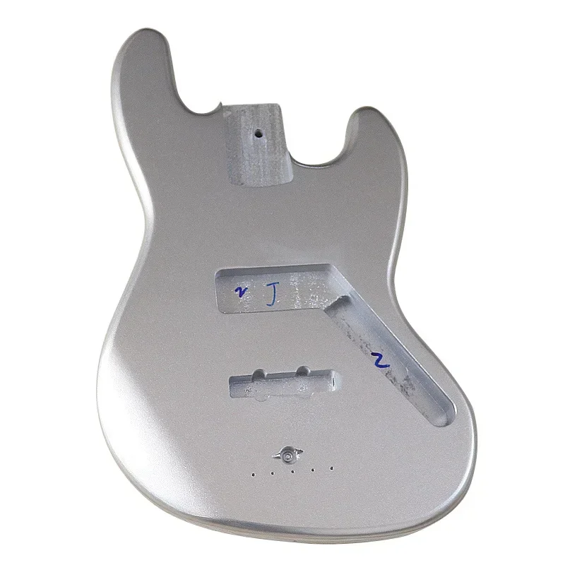 

Metal silver electric bass body, electric bass barrel body DIY modified musical instrument accessories