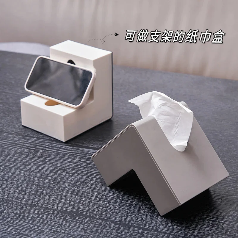 Nordic Style Modern Right Angle Tissue Box Home Living Decoration Desktop Napkin Table Decor Kitchen Organization Accessories