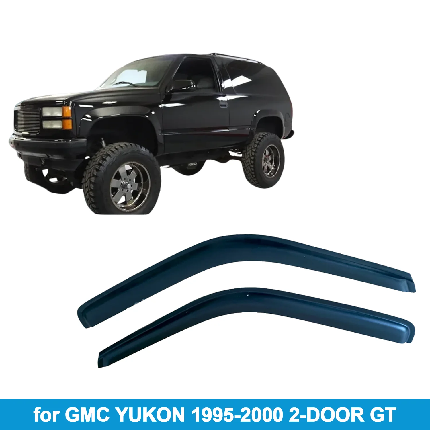 

Оконный козырек для GMC YUKON 1995-2000 2-DOOR GT, защита от дождя, боковой дефлектор, защита от атмосферных воздействий, лента для наружного крепления