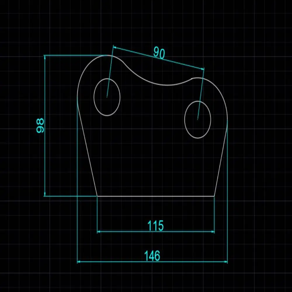 2pcs Weld On Design Mini Excavator Bucket Ears Universal Fit Weld On Bucket Brackets Excavator Bucket Pin Ears