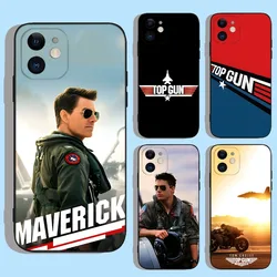 Top Gun Maverick Phone Case For Apple iPhone 15,14,13,12,11,XS,XR,X,8,7,Pro,Max,Plus,mini Silicone Black Cover