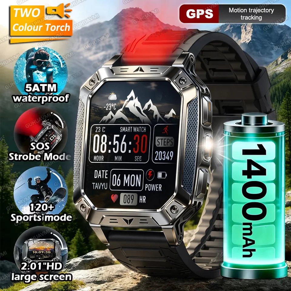 ساعة ذكية 1400mAh Large Battery